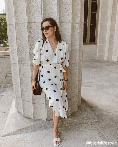 Athens Modest Cut Polka Dot Maxi Dress