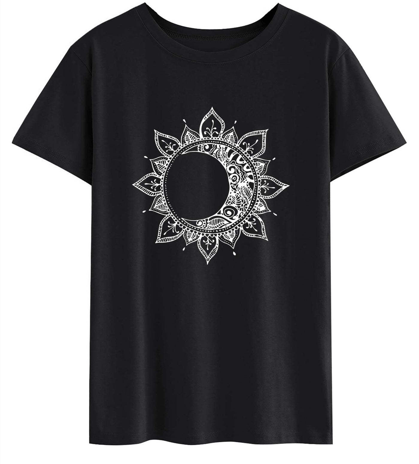 Women's Ramadan Element Printing Loose And Comfortable Top T-shirt With Short Sleeves