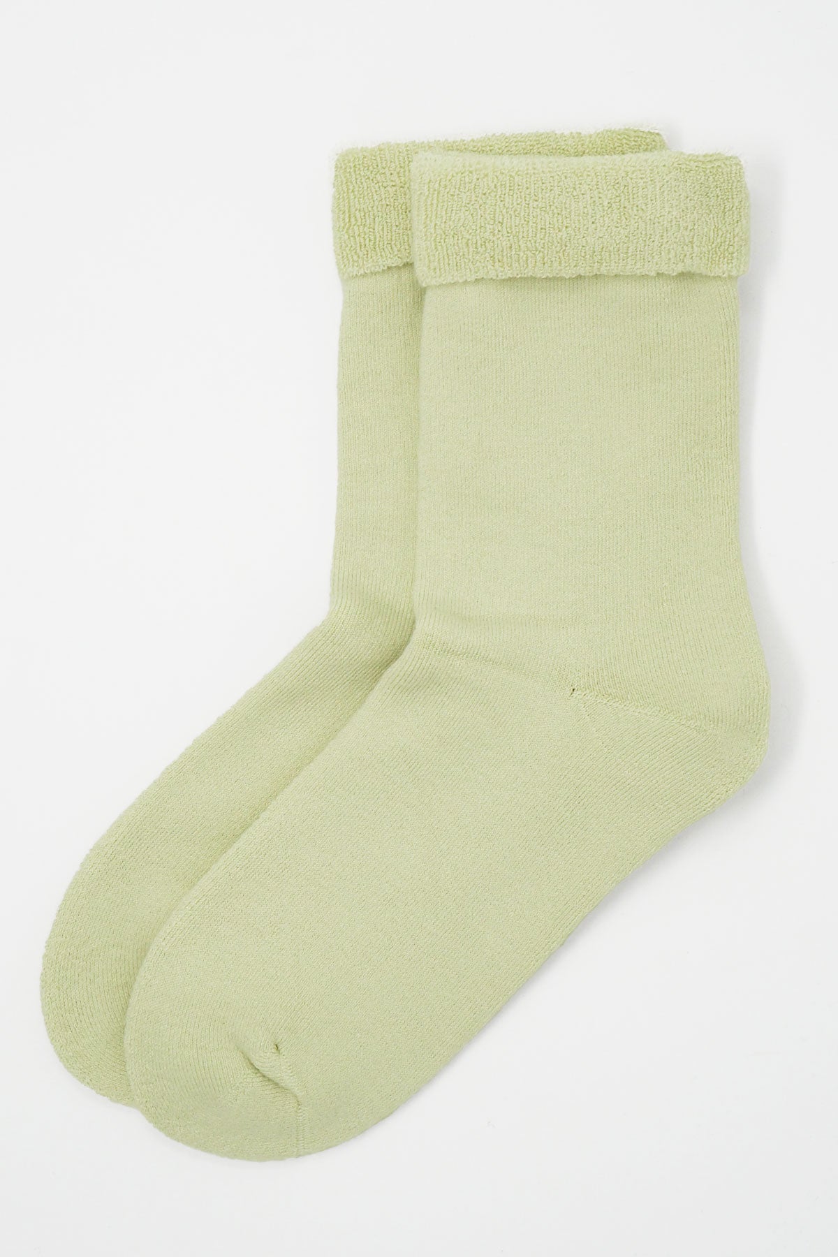 Plain Men's Bed Socks - Cream