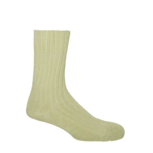 Ribbed Men's Bed Socks - Cream