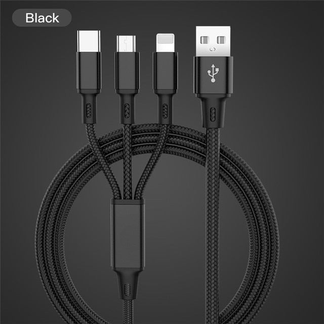 3 in 1 USB Cable For iPhone and Android