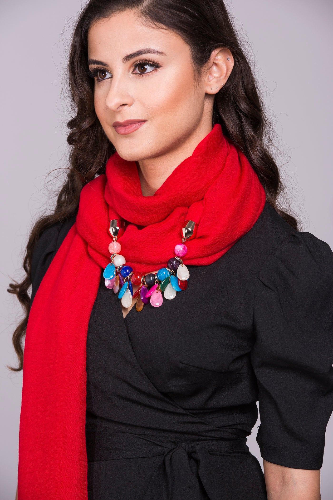 Infinity Scarf with Jewel Design in Premium Cotton