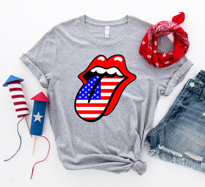 USA Lips 4th of July T-shirt