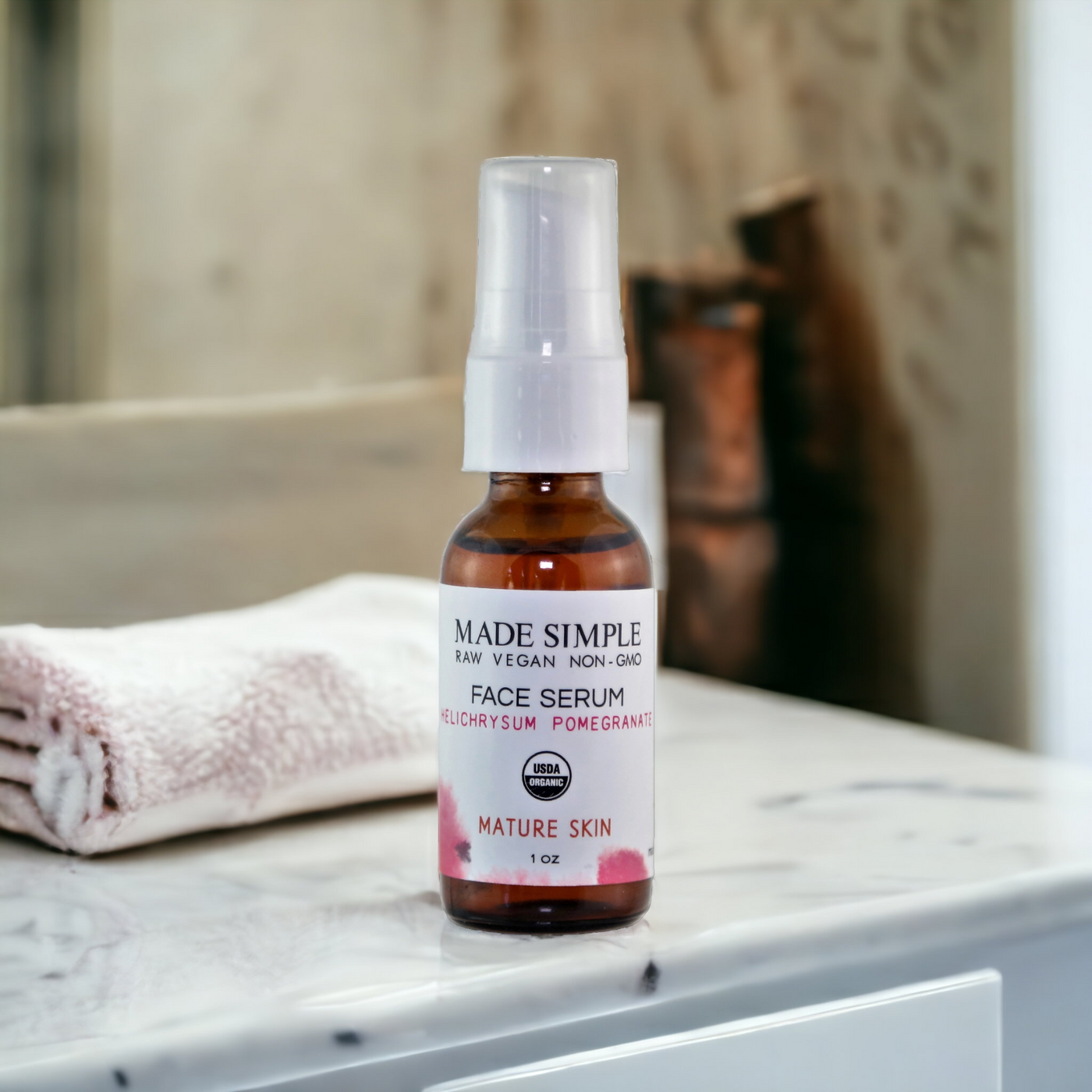 Certified Organic Vegan Helichrysum Pomegranate Face Serum