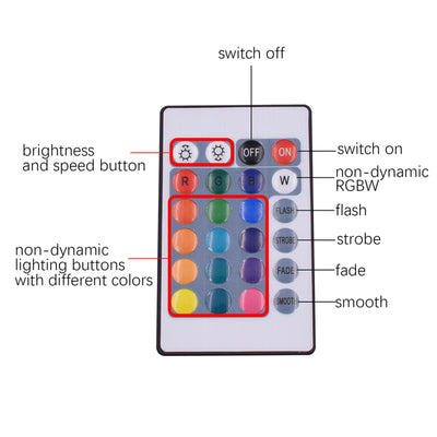 150-LED SMD3528 24W RGB IR44 Light Strip with IR Remote