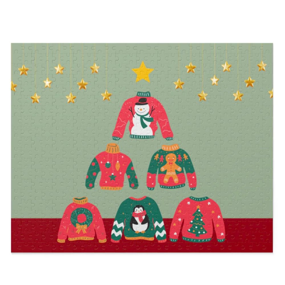 Christmas Ugly Sweater Tree Jigsaw Puzzle 500-Piece