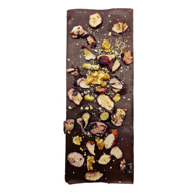 Gourmet Selection dark chocolate, grapes, walnuts