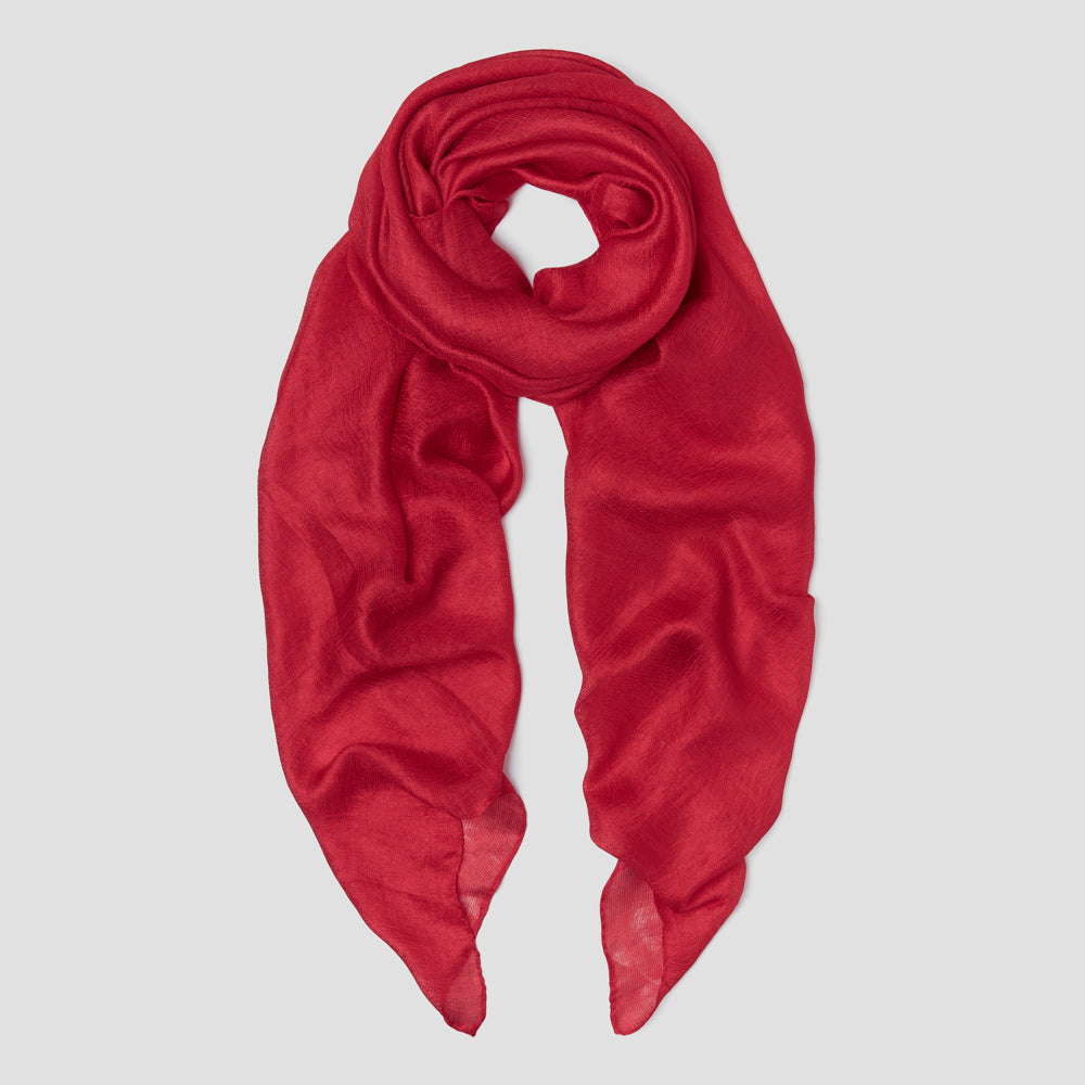 Linen Silk Scarf with Textured Finish