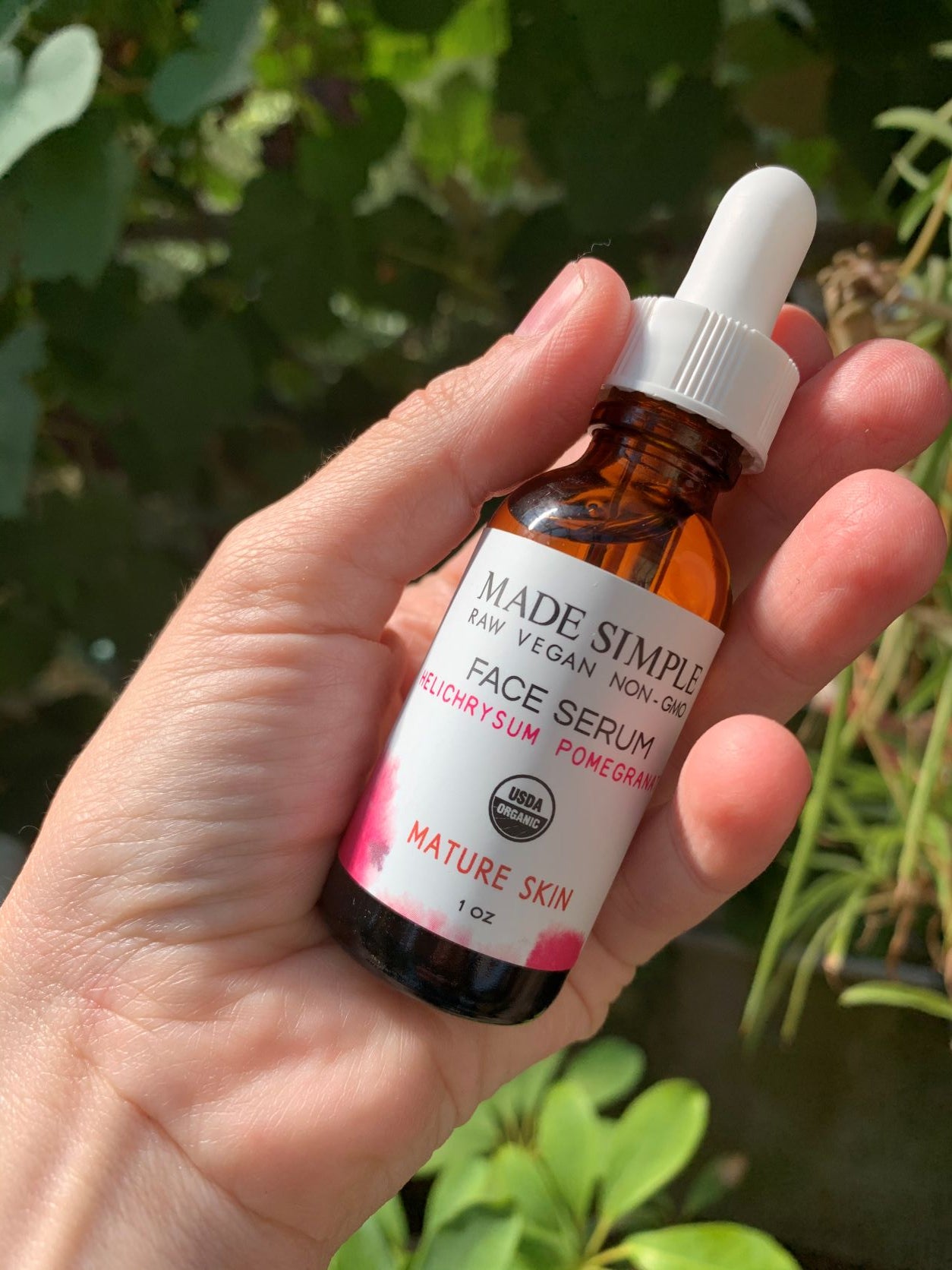 Certified Organic Vegan Helichrysum Pomegranate Face Serum