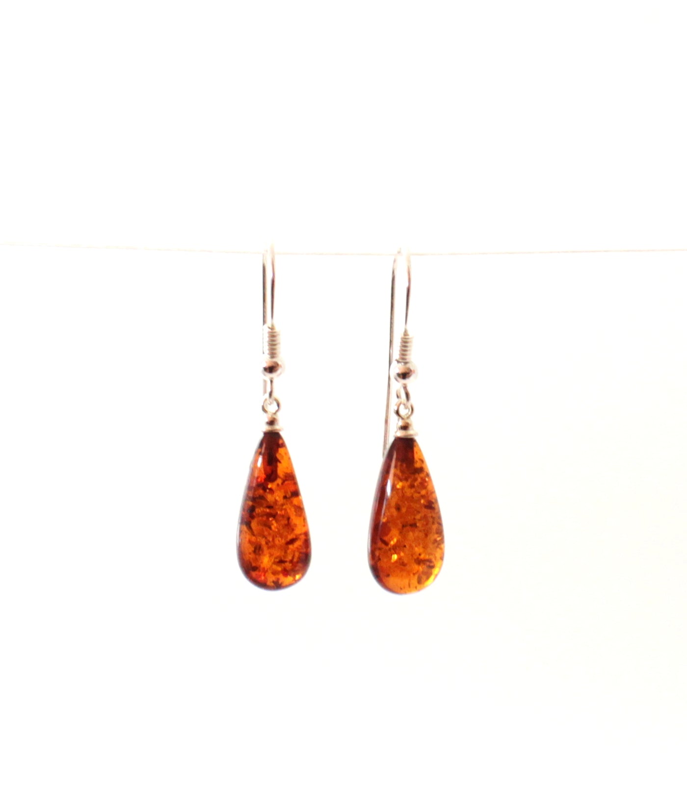 Baltic Amber Jewelry - Drop Earrings with Sterling Silber 925