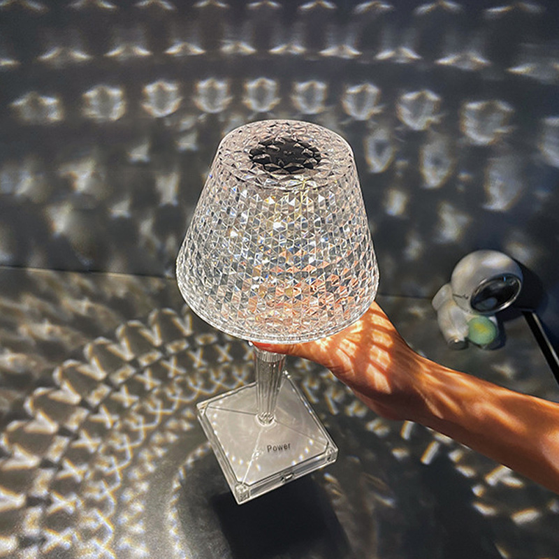 Romantic Diamond Crystal Lamp for Home Restaurant Bar