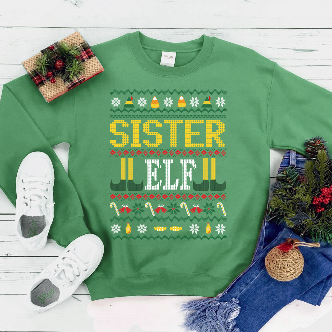 Sister ELF Christmas Sweatshirt