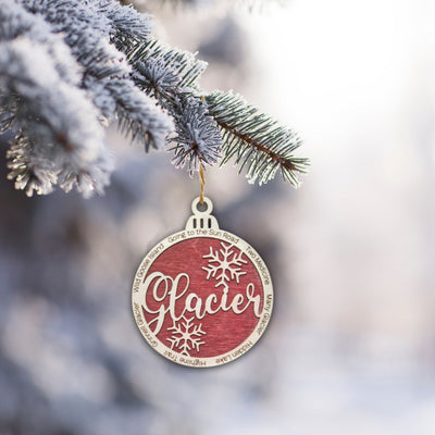 Glacier National Park Christmas Ornament