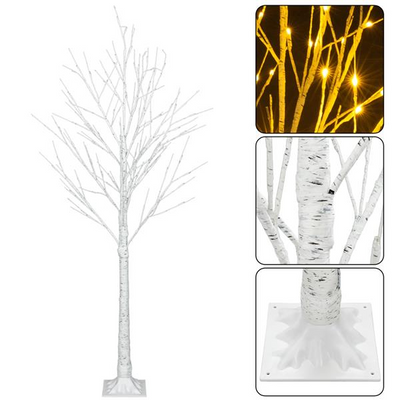 6FT Snowflake Christmas Tree with LED Lamp