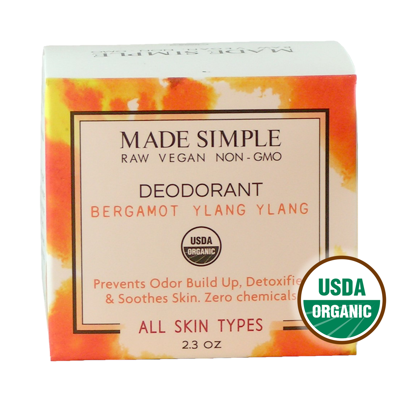 Certified Organic Vegan Bergamot Ylang Ylang Deodorant