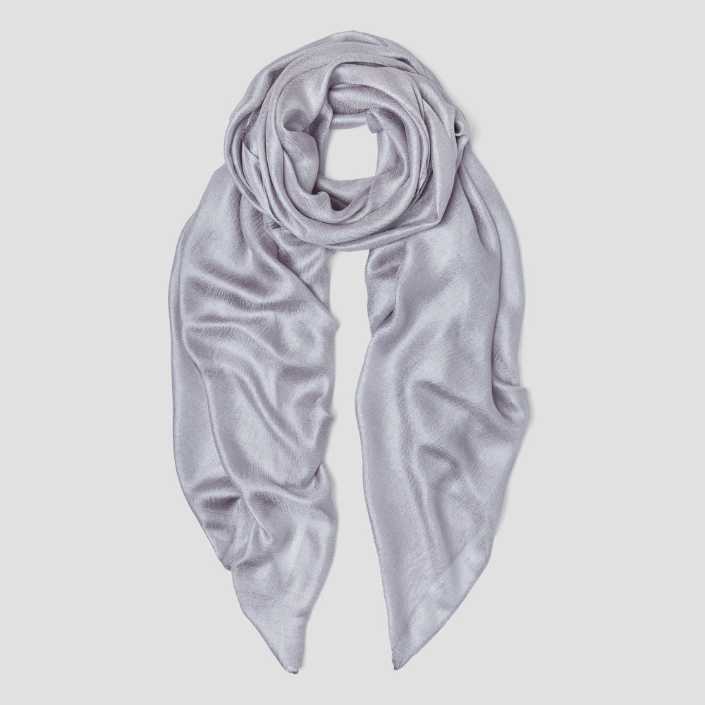 Linen Silk Scarf with Textured Finish