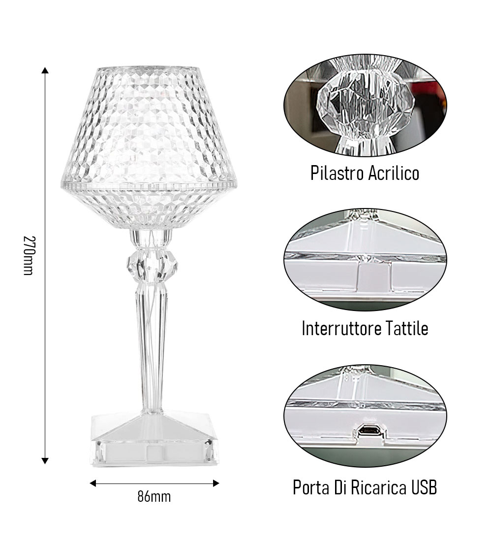 Romantic Diamond Crystal Lamp for Home Restaurant Bar