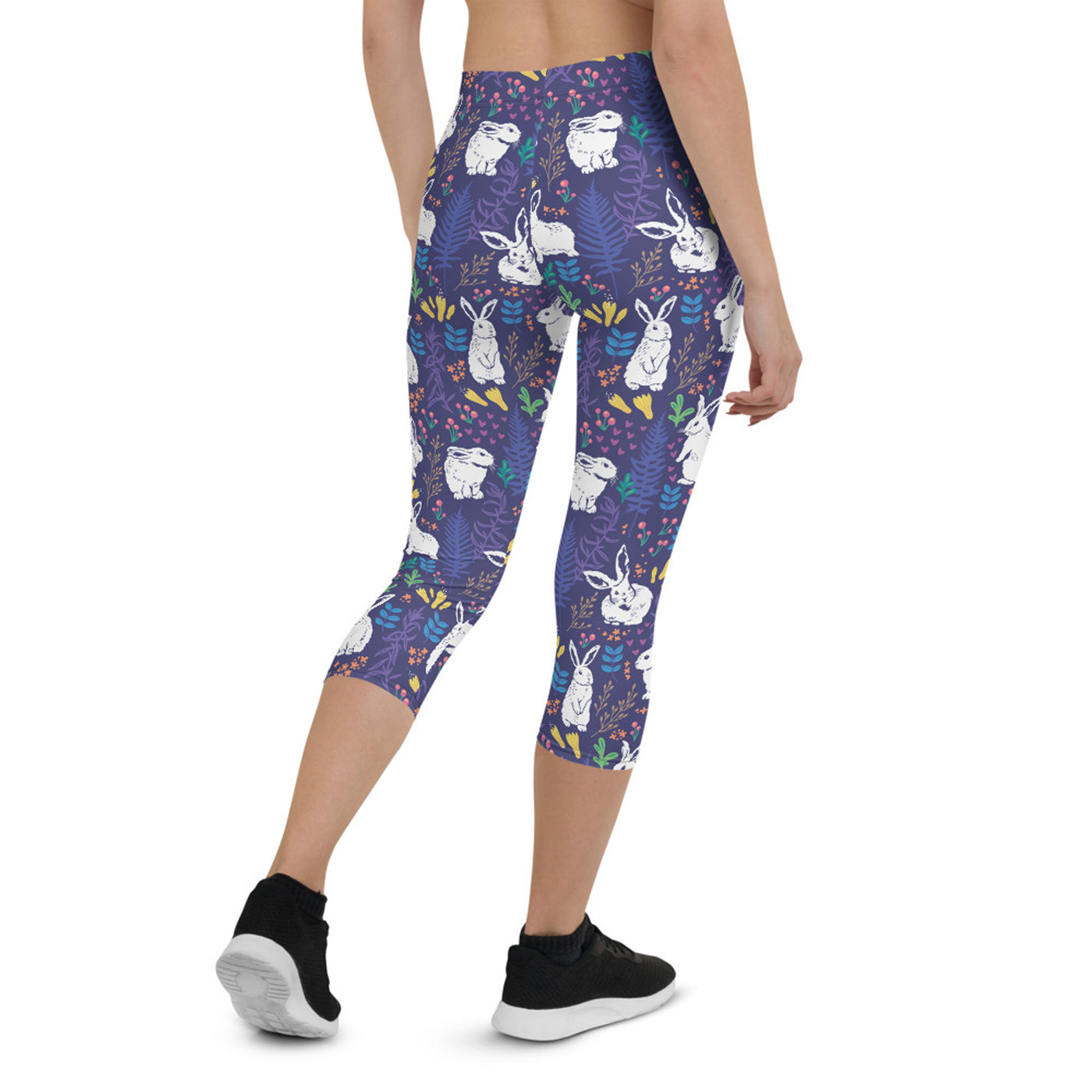 Easter Bunnies Capri Leggings for Women