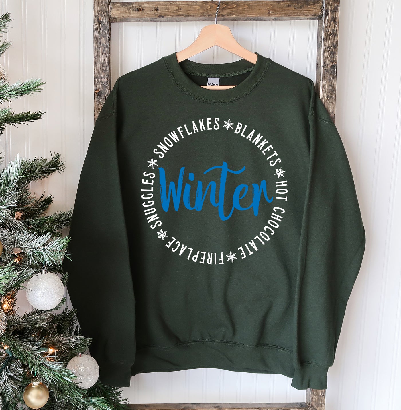 Snowflakes Blankets Winter Sweatshirt