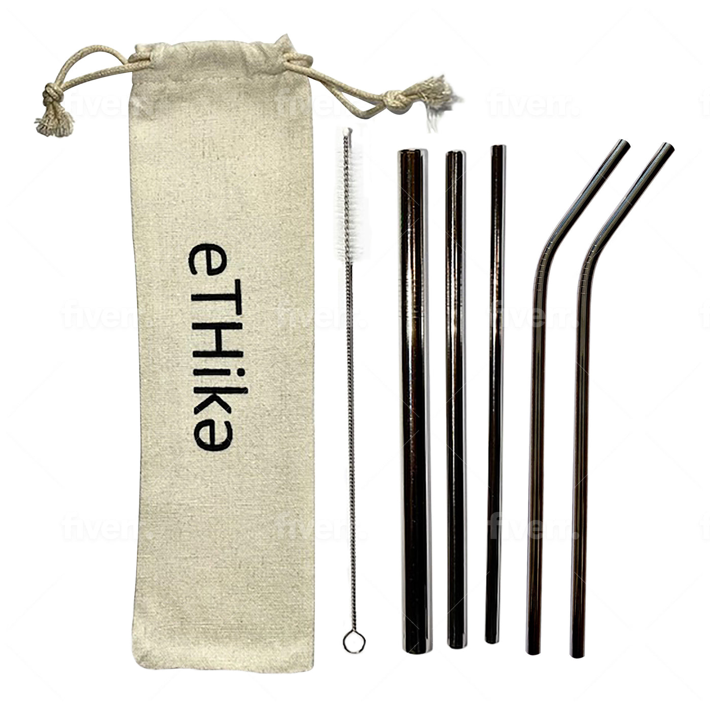 Reusable Stainless Steel Straws (Set of 7 or 11 Pieces)