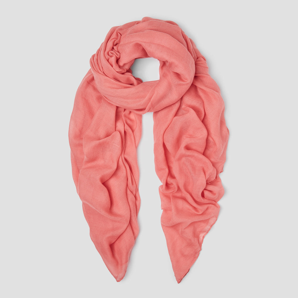 Oversized Scarf with Plain Cotton Design