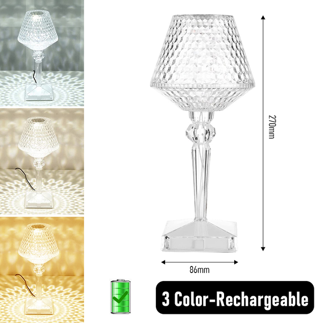 Romantic Diamond Crystal Lamp for Home Restaurant Bar