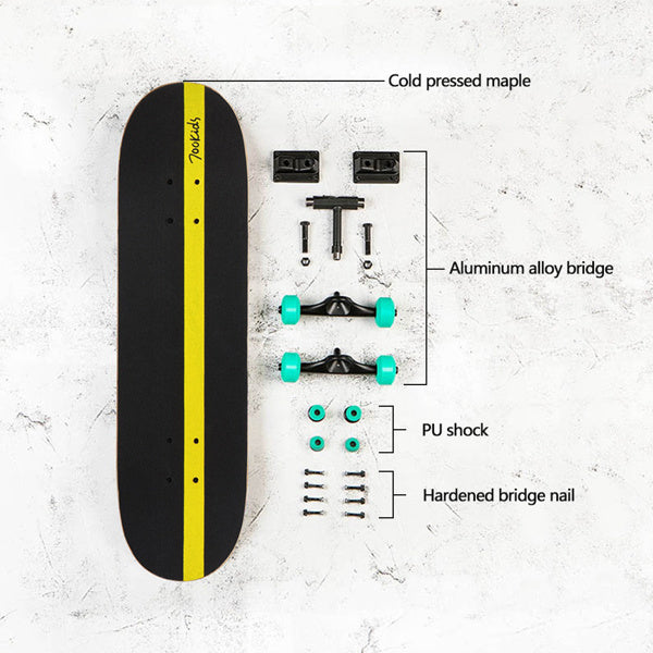 Kids Professional Double Kick Maple Kids Skateboards for Beginners