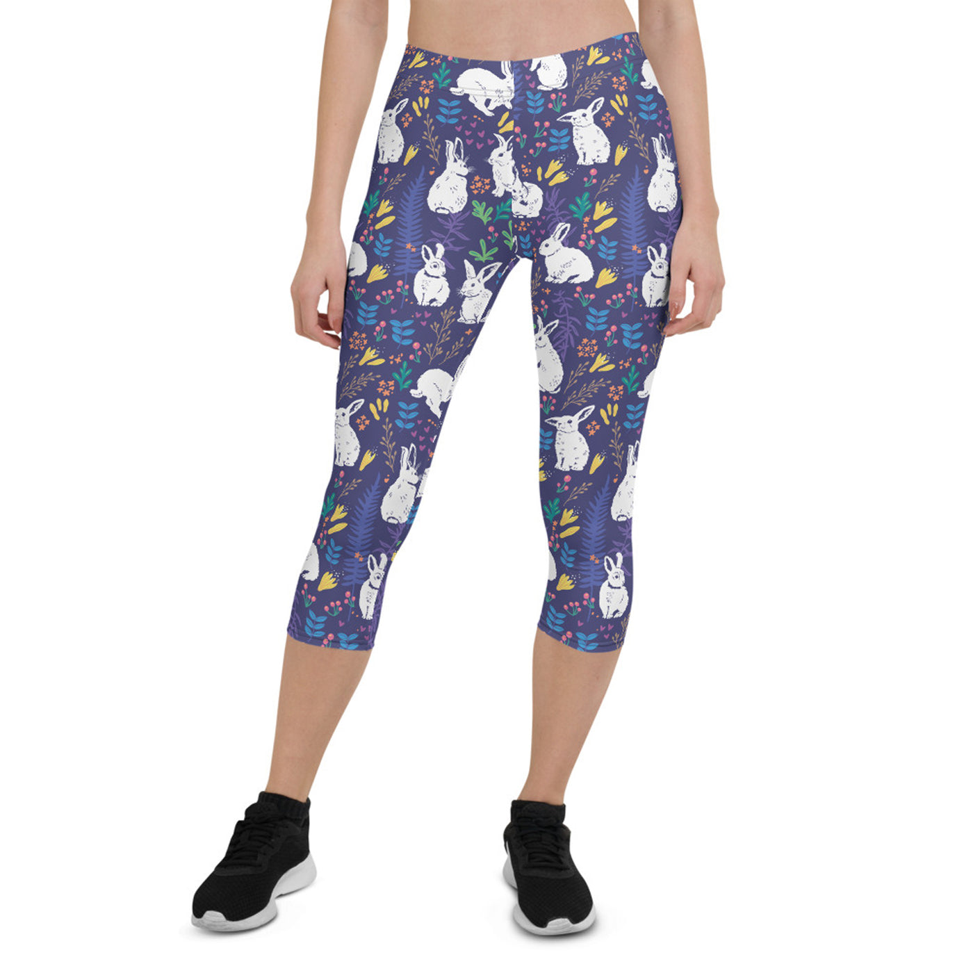 Easter Bunnies Capri Leggings for Women