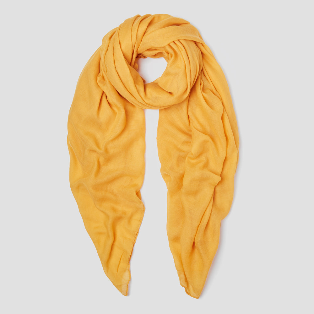 Oversized Scarf with Plain Cotton Design