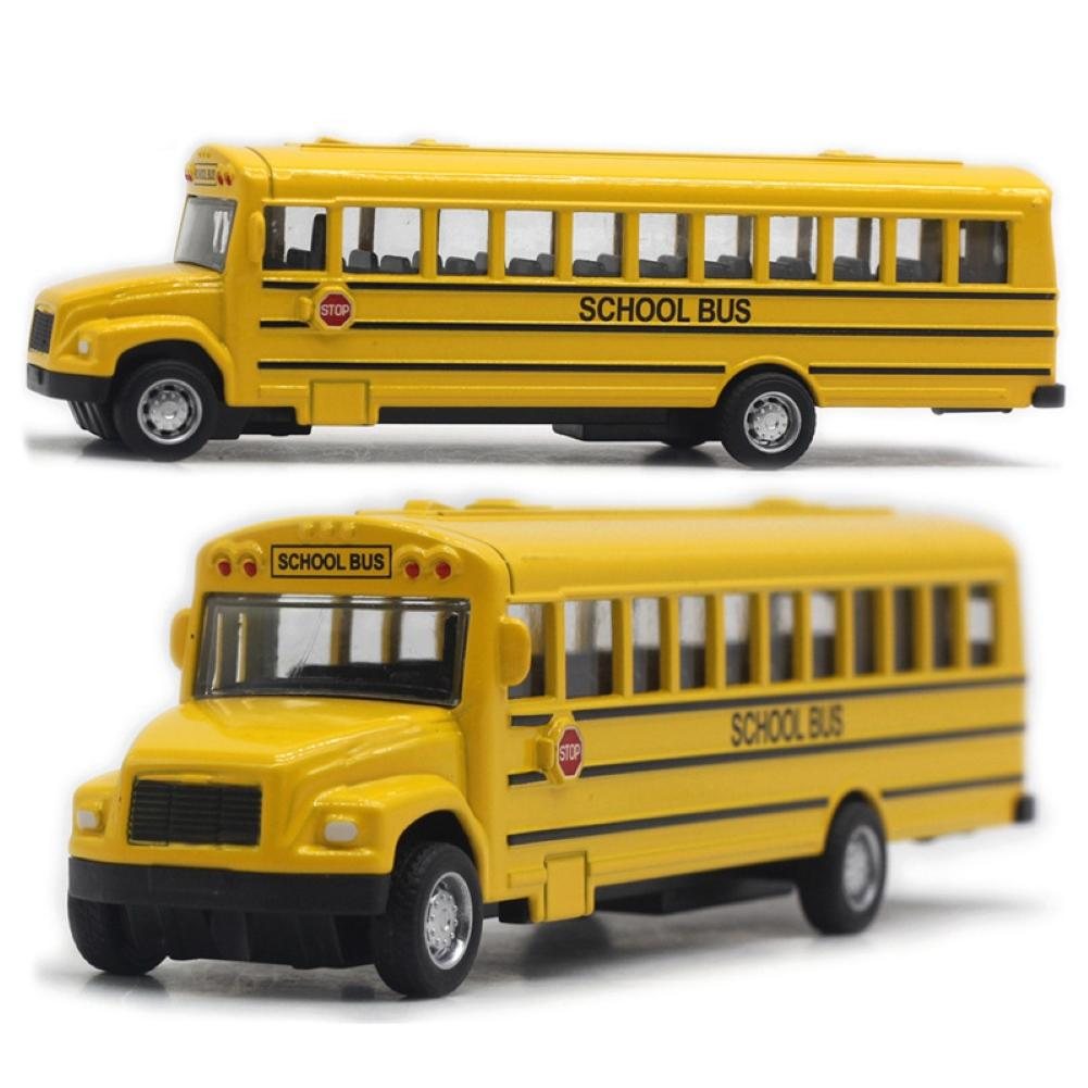 Alloy Inertial School Bus Model Car Model For Gifts Kids Boy Toys