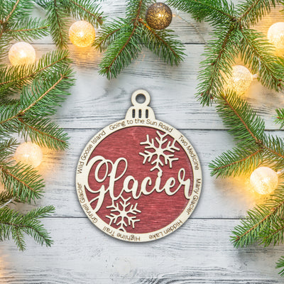 Glacier National Park Christmas Ornament