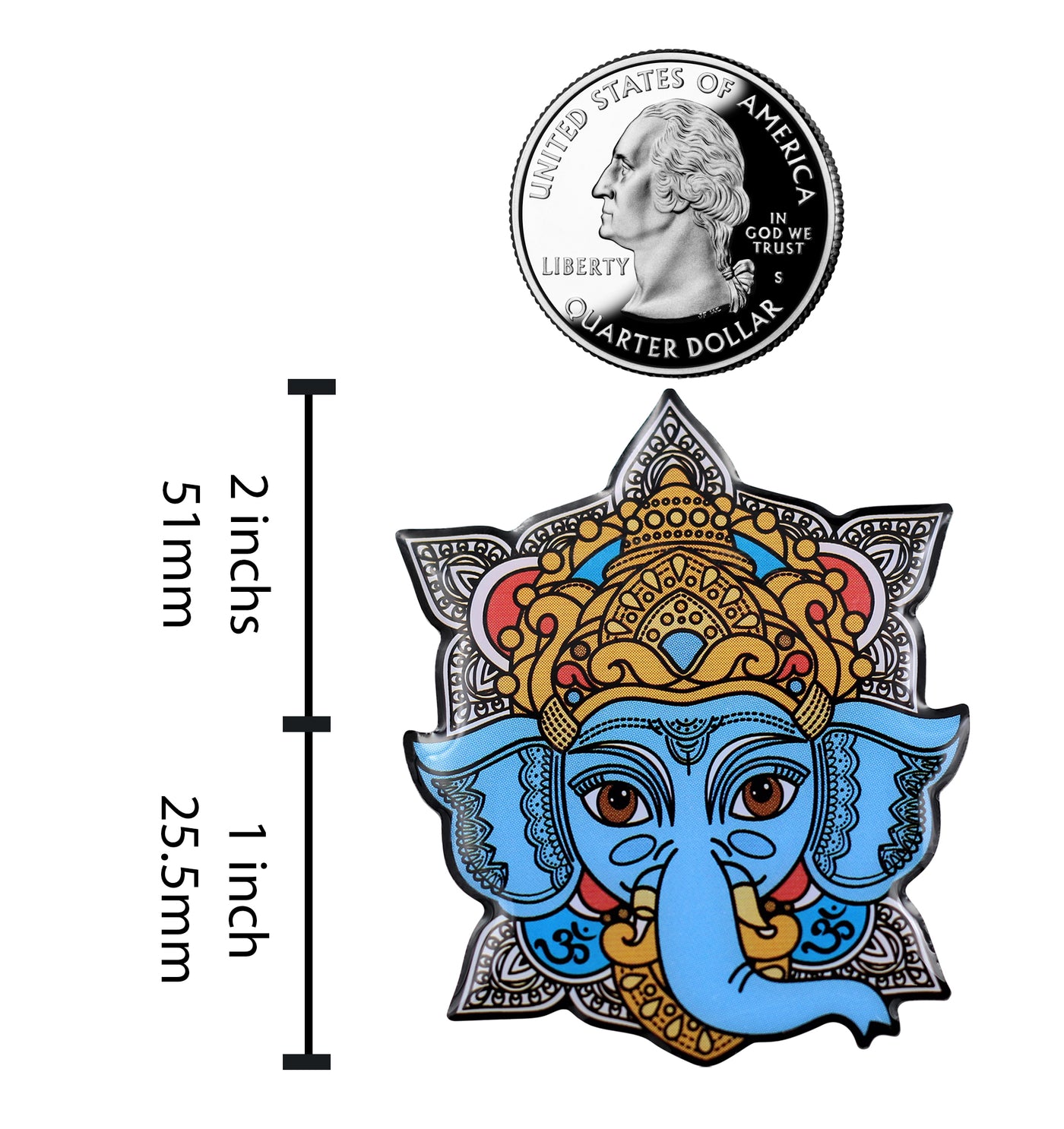 Ganesh Enamel Pin – Hindu Elephant Lapel Pin Lucky Ganesh