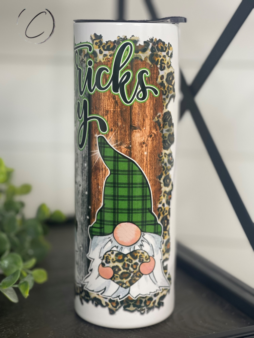 St. Patricks Day Gnomes 20oz Skinny Tumbler