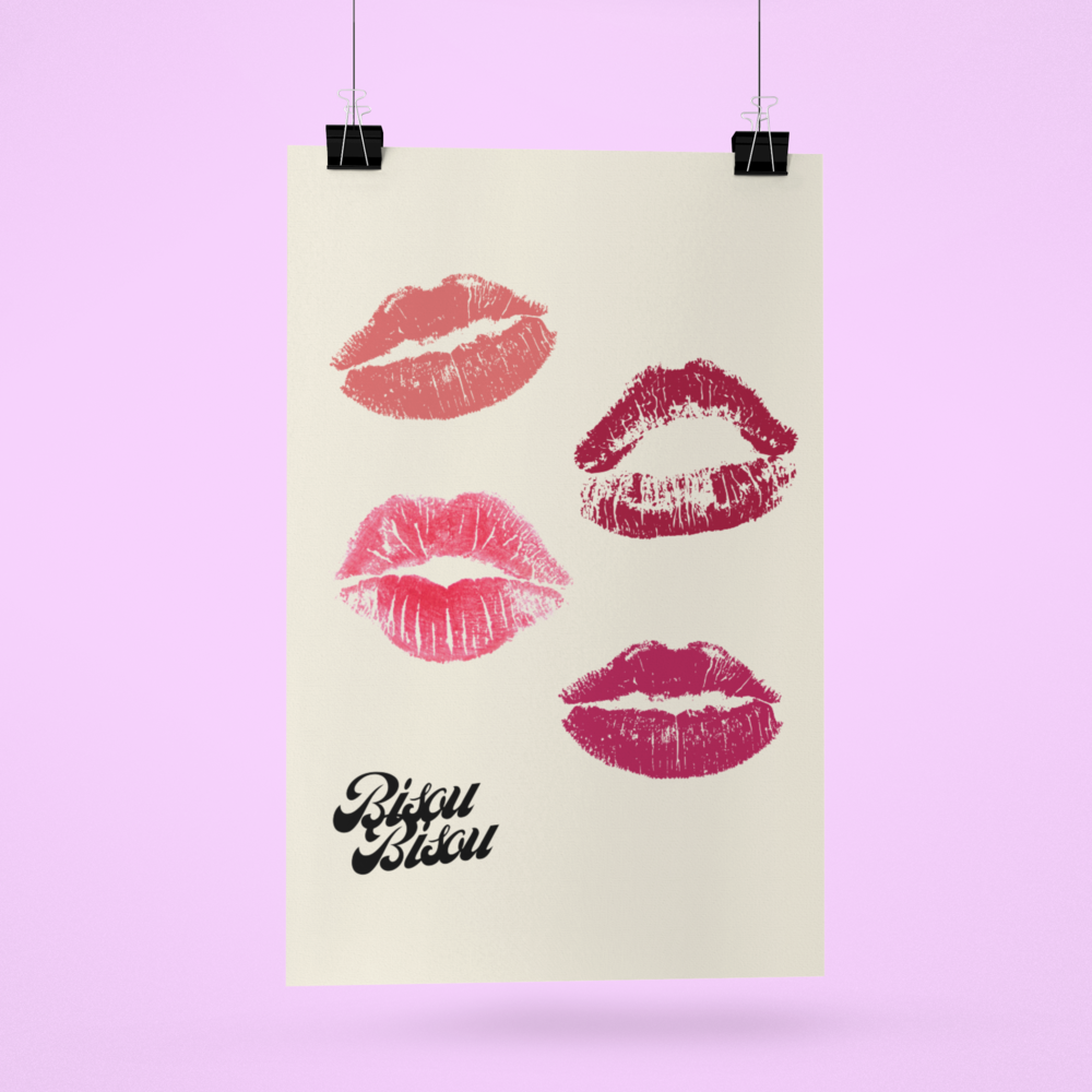 Bisou Bisou Kisses Poster