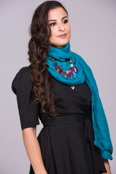 Infinity Scarf with Jewel Design in Premium Cotton