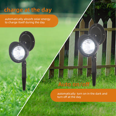 2pcs Solar Landscape Spotlight LED Lighting for Garden