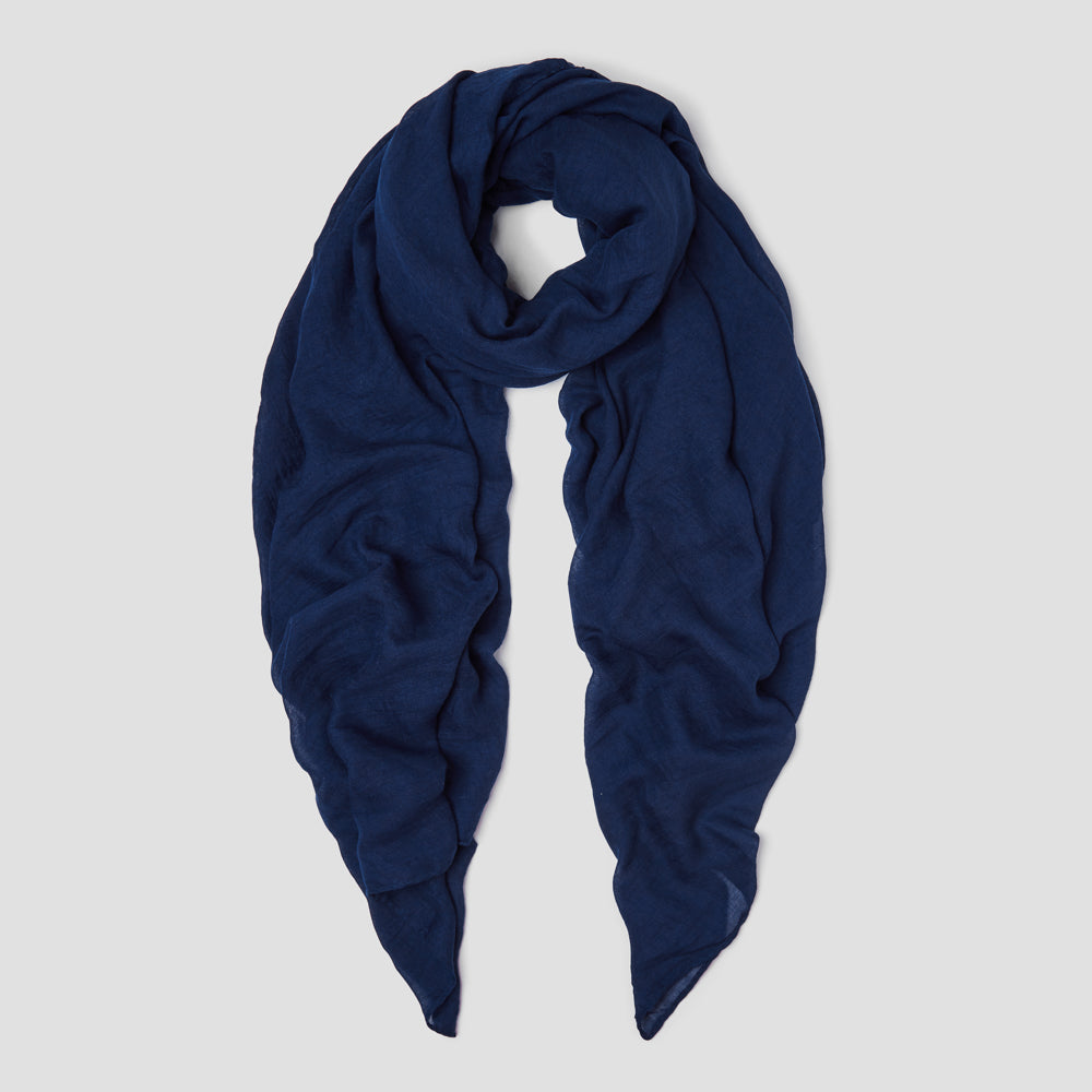 Oversized Scarf with Plain Cotton Design