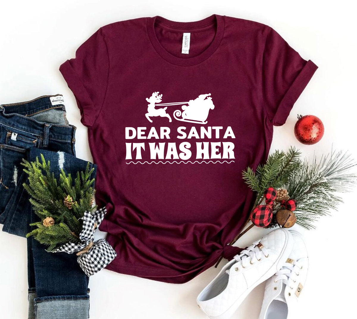 Dear Santa It Was Her Fault Shirt