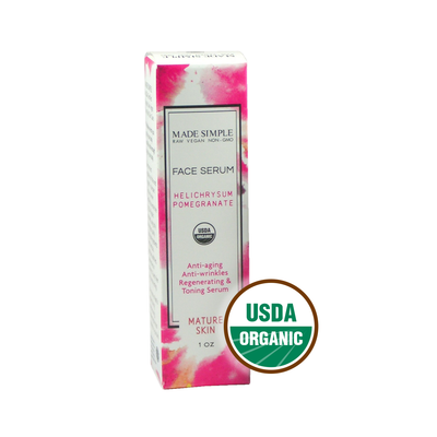 Certified Organic Vegan Helichrysum Pomegranate Face Serum