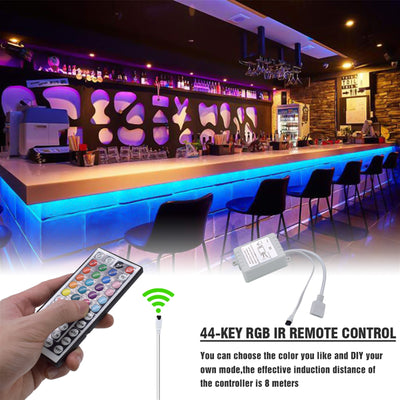 150-LED SMD3528 24W RGB IR44 Light Strip with IR Remote