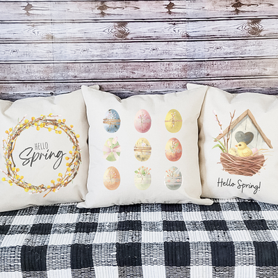 Botanical Eggs Pillow Cover