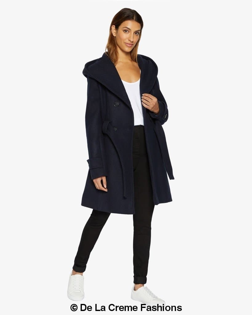 Slim Fit Shawl Hooded Coat (1325)