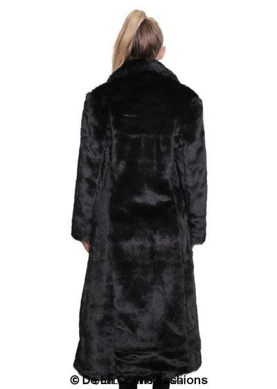 De La Creme - Womens Faux Fur Long Coat