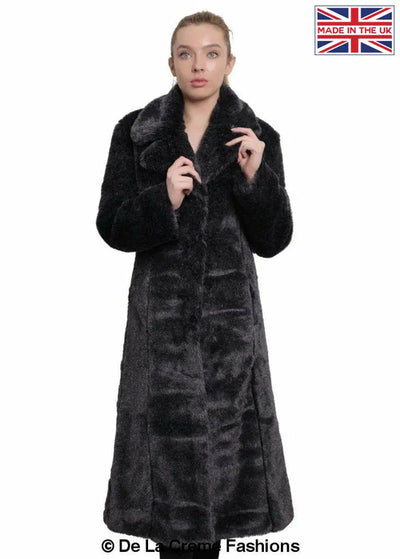 De La Creme - Womens Faux Fur Long Coat