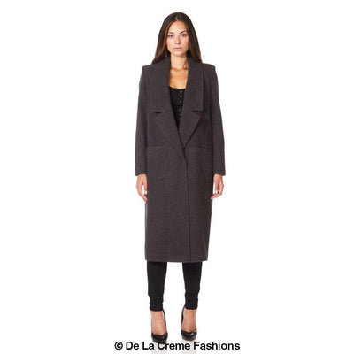 De La Creme - Womens Faux Wool Wrap Coat