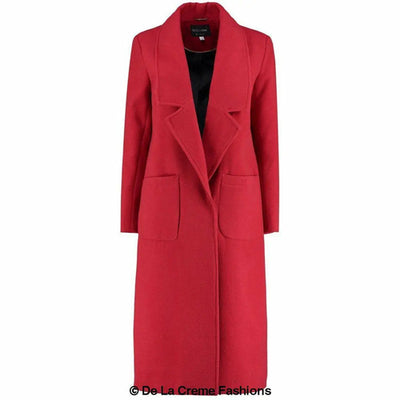 De La Creme - Womens Faux Wool Wrap Coat