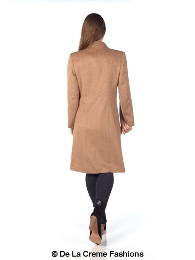 De La Creme - Women's Mohair Blend Longline Winter Coat