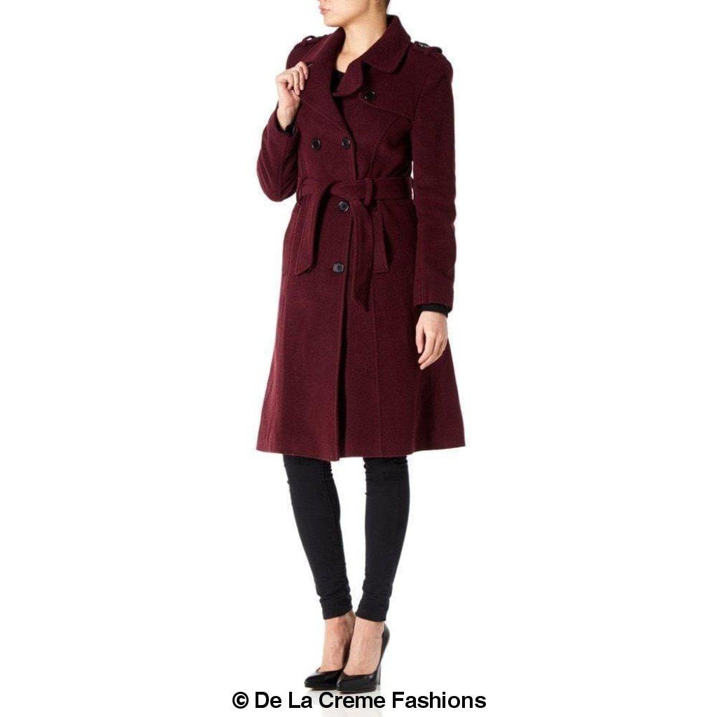 Wool and Cashmere Blend Military Coat (9048)