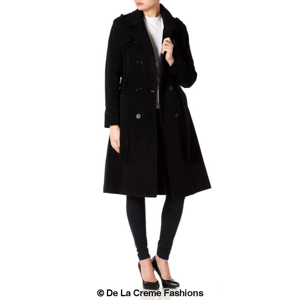 Wool and Cashmere Blend Military Coat (9048)