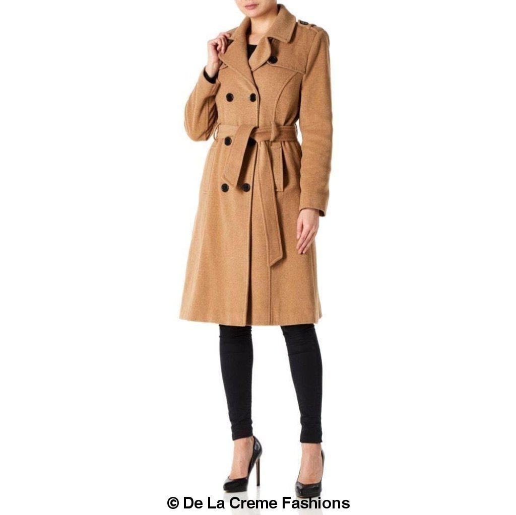 Wool and Cashmere Blend Military Coat (9048)